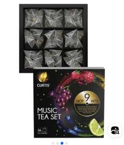 Подарочный набор чая в пирамидках Curtis Music Tea Set, ассорти, 9 вкусов, 36 штук (с Озон картой)