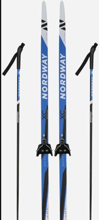 Лыжный комплект беговые NORDWAY XC Classic, 45-45-45мм, 170см, с креплением и палками