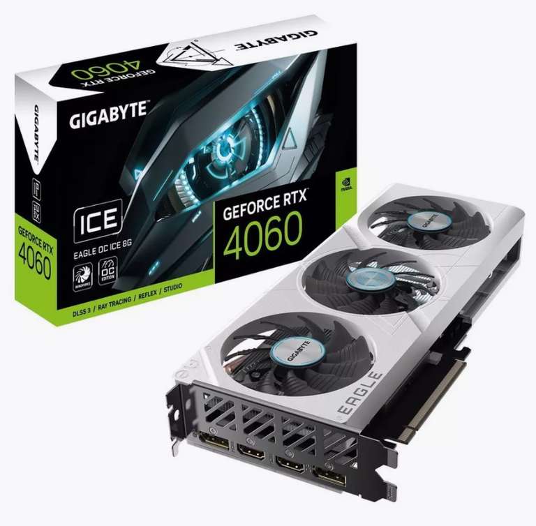 Видеокарта Gigabyte GeForce RTX 4060 EAGLE OC ICE 8G