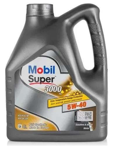 Моторное масло MOBIL SUPER 3000 X1 5W-40 Синтетическое 4 л (с Озон картой)