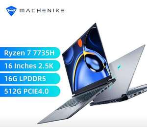 Ноутбук Machenike L16A (16", 2.5K, IPS, 120 Гц, Ryzen 7 7735H, RAM 16 ГБ, SSD 512 ГБ, AMD Radeon 680M)