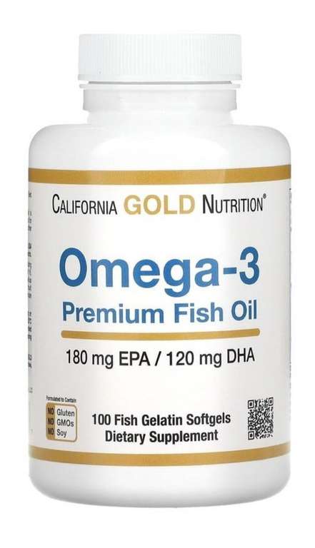 БАД California Gold Nutrition Omega-3 Premium Fish Oil капс., 100 шт.