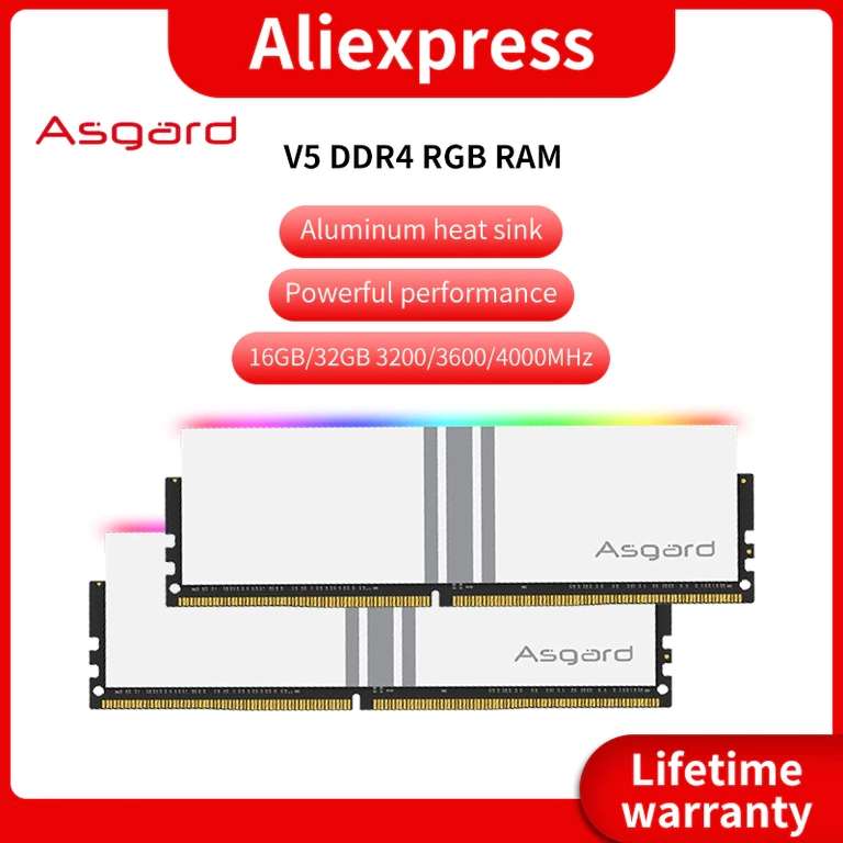 Оперативная память DDR4 Asgard V1 Black Knight 2x8, 3600МГц, 16\18\18 (5326 для платинового аккаунта)