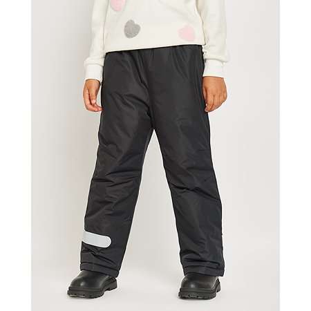 Утеплённые брюки для девочки Futurino чёрного цвета