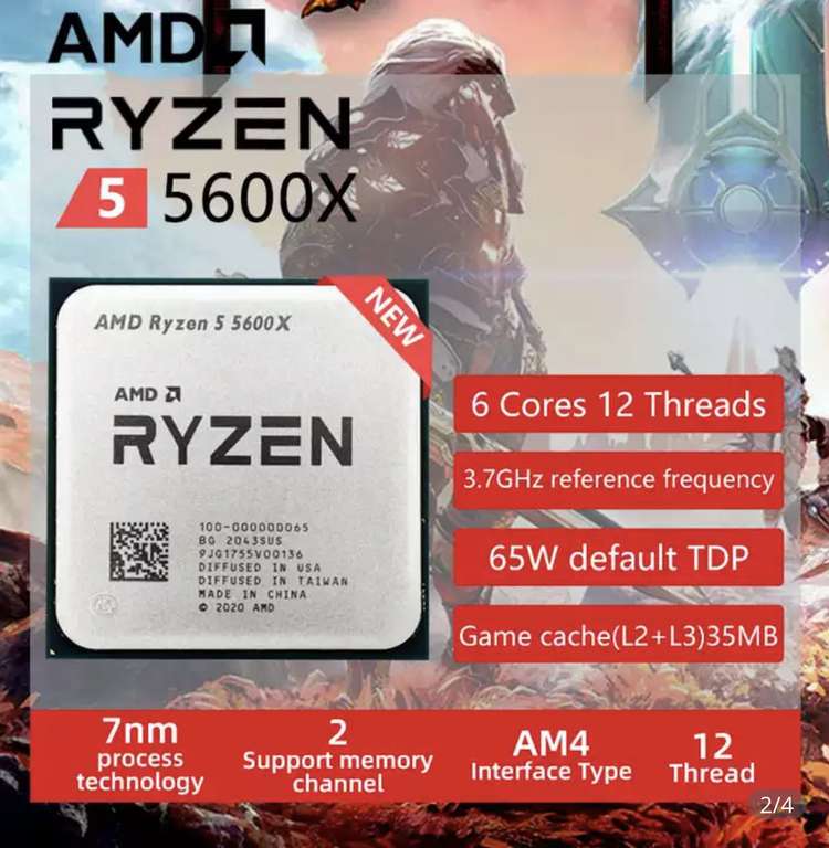 Процессор AMD Ryzen 5 5600X (10345₽ через QiWi)