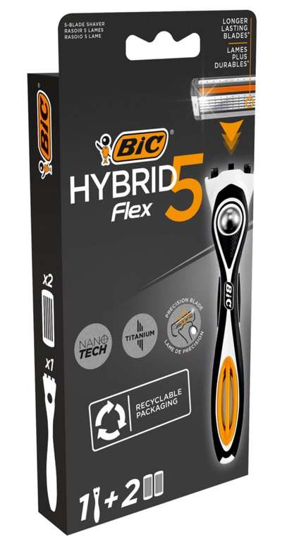 Станок для бритья Bic Flex 5 Hybrid 5 лезвий + 2 кассеты при покупке онлайн (+ кассеты в описании)