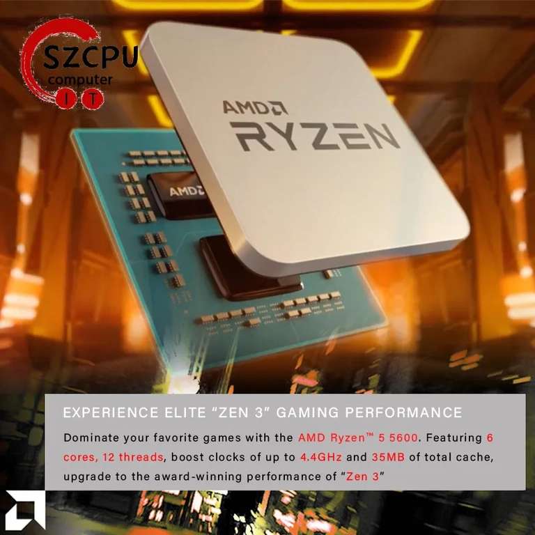 Процессор AMD Ryzen 5 5600 3,5 ГГц без кулера