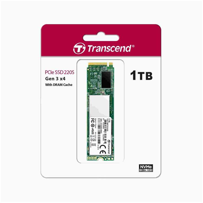 SSD диск Transcend MTE220S /1TB/M.2/ PCI-E 4x TS1TMTE220S