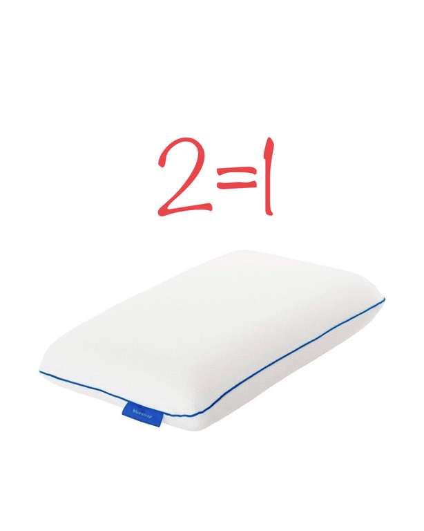 Две подушки Blue Sleep (анатомическая, 38 х 60 см, высота 11.5 см)