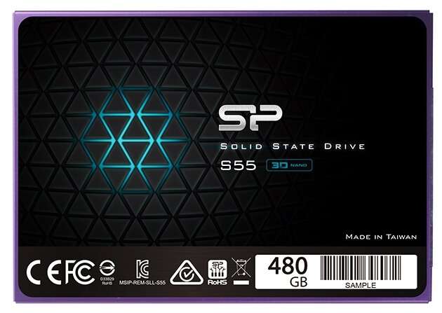 Твердотельный накопитель Silicon Power Slim S55 480 ГБ SATA SP480GBSS3S55S25
