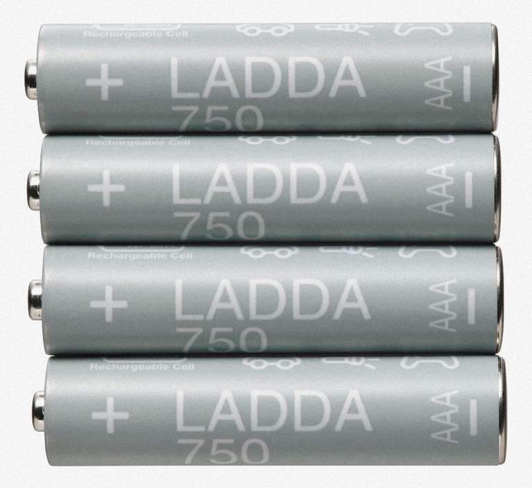 Аккумулятор 750 мА·ч 1.2 В ИКЕА ЛАДДА HR03 AAA, в упаковке: 4 шт.