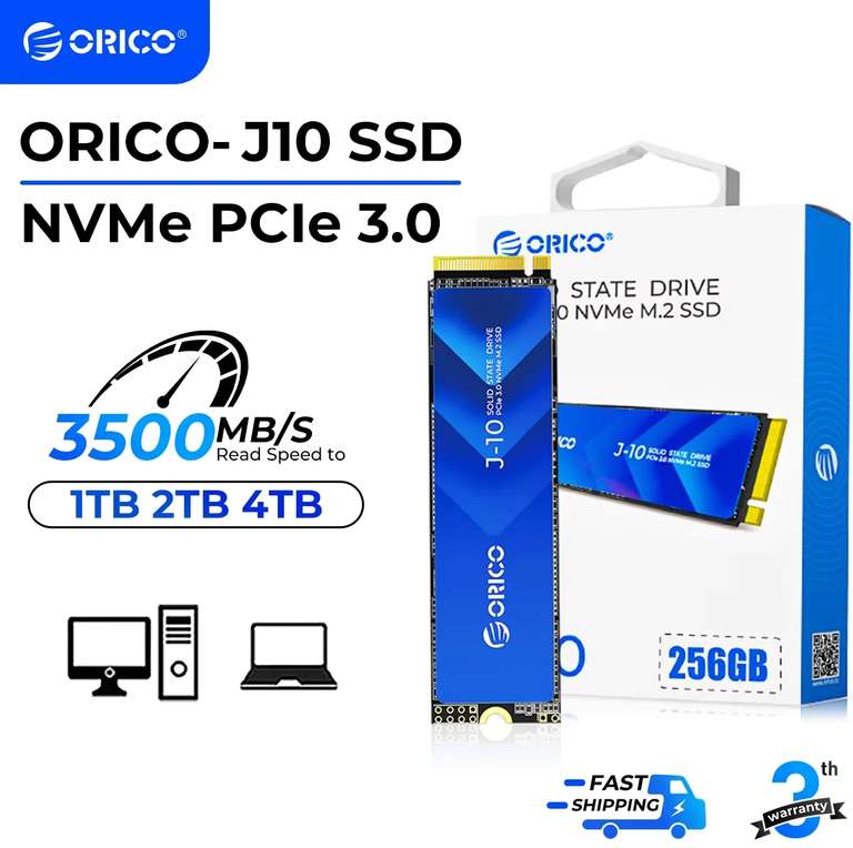 SSD накопитель ORICO 1 ТБ, M.2 NVMe