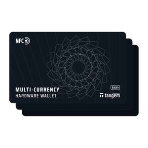 Криптовалютный кошелек Tangem Wallet, набор из 3 карт (6000+ криптовалют и токенов, EAL6+)