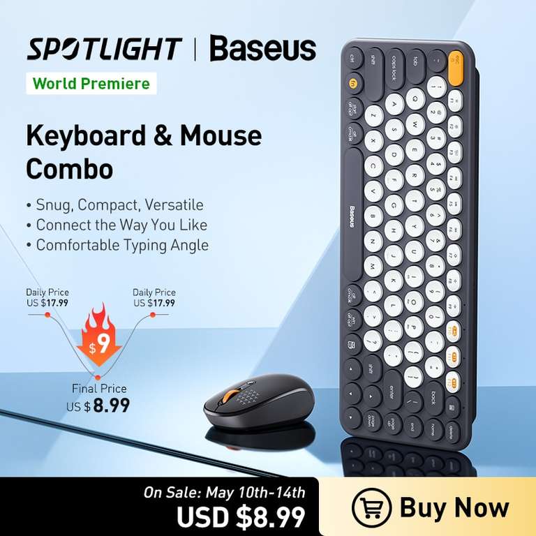 Беспроводные мышь и клавиатура Baseus