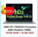 Ноутбук Xiaomi RedmiBook Pro 15, Ryzen 7 7840HS, 16RAM+512 SSD, AMD Radeon 780M, 120гц, 1080p, DDR5 6400 МГц