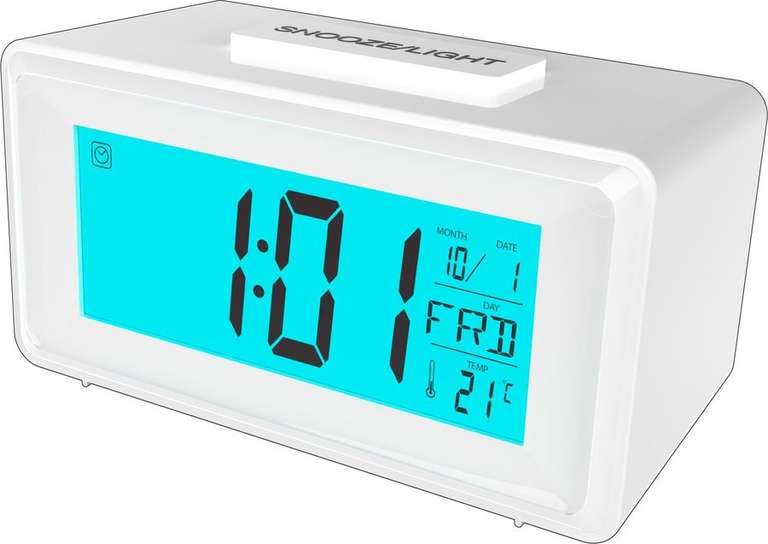 Часы будильник без радио Ritmix CAT-101, белый (для членов клуба — 190 ₽)