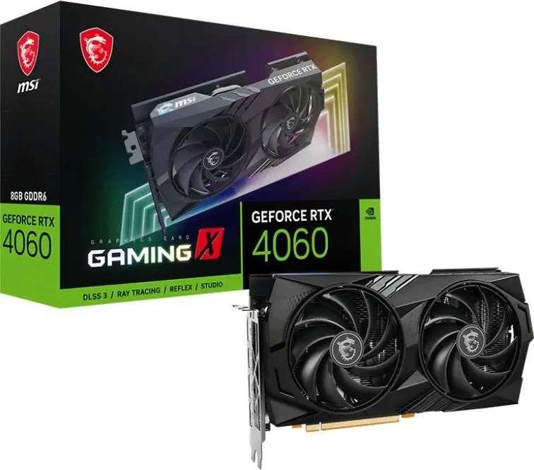 Видеокарта MSI NVIDIA GeForce RTX 4060 RTX 4060 GAMING X 8G 8ГБ Gaming X, GDDR6, Ret