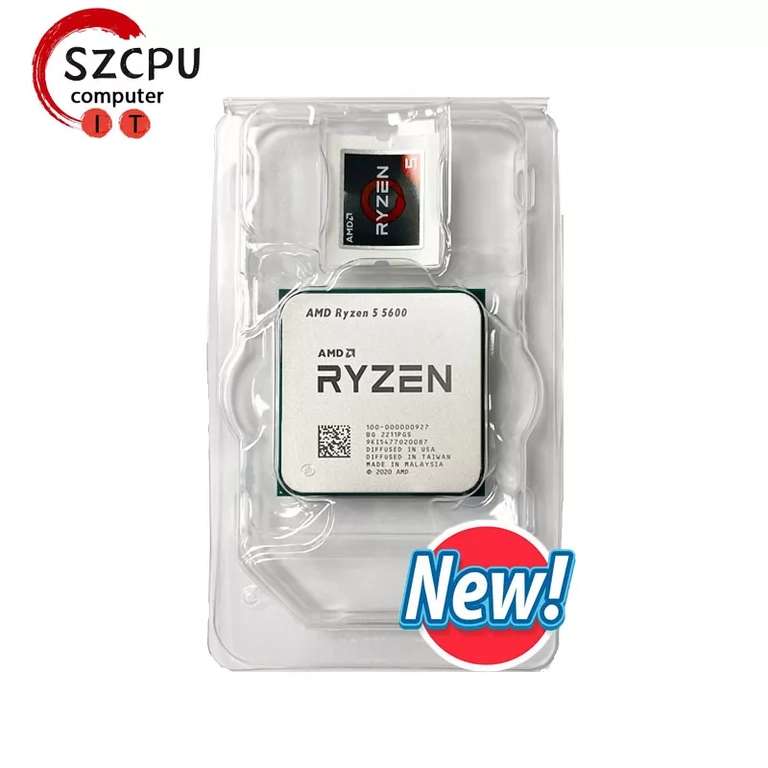 Процессор AMD Ryzen 5 5600 3,5 ГГц 6-ядерный 12-поточный 7 нм L3 = 32M