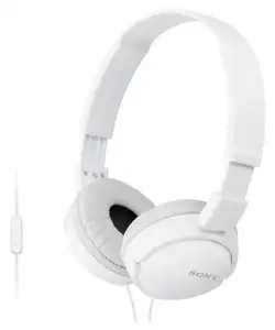 Наушники проводные Sony MDR-ZX110AP белые, 1,2 м