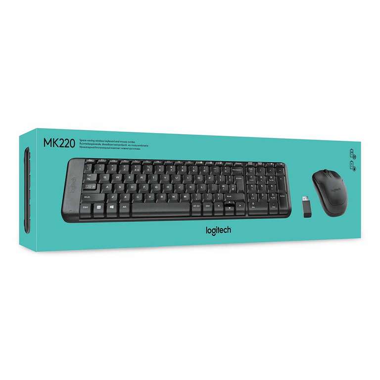 Комплект клавиатура+мышь Logitech Wireless Combo MK220