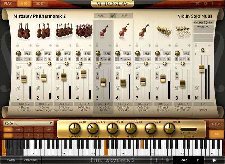 Музыкальный плагин Miroslav Philharmonik 2 CE от IK Multimedia бесплатно
