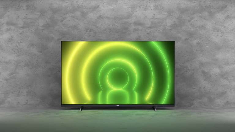 50" 4K Телевизор Philips 50PUS7406/60 2021 HDR, LED, черный Smart TV