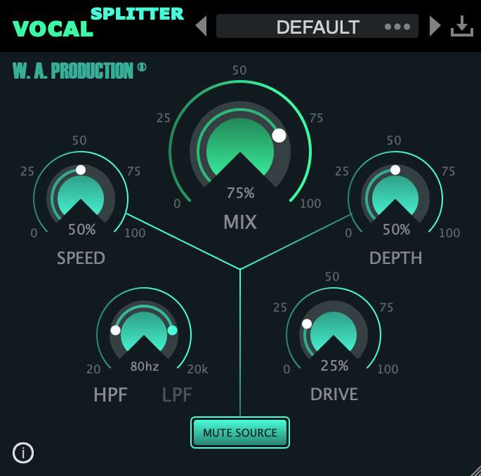 Музыкальный плагин Vocal Splitter от WA Production бесплатно