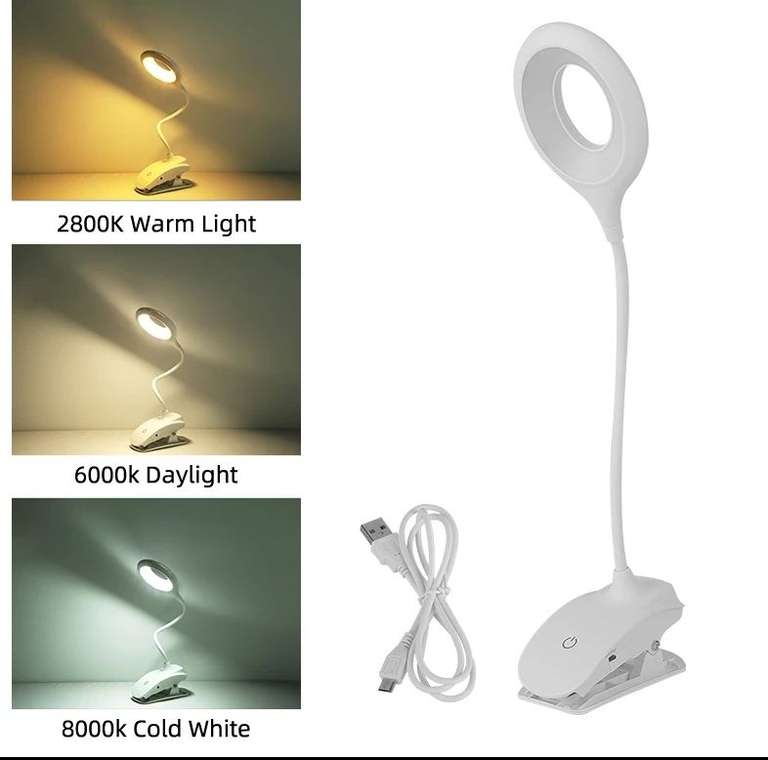 Светодиодный светильник на прищепке (3 режима света)