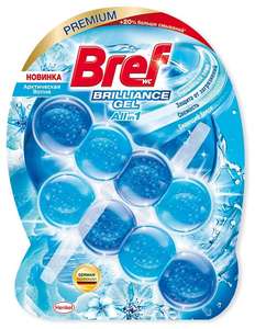 Туалетный блок Bref Brilliance Gel Арктическая Волна, 2 шт. х 3 уп. (139₽ за уп.)