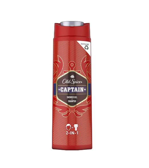 Гель для душа и шампунь 2в1 Old Spice Captain 400 мл