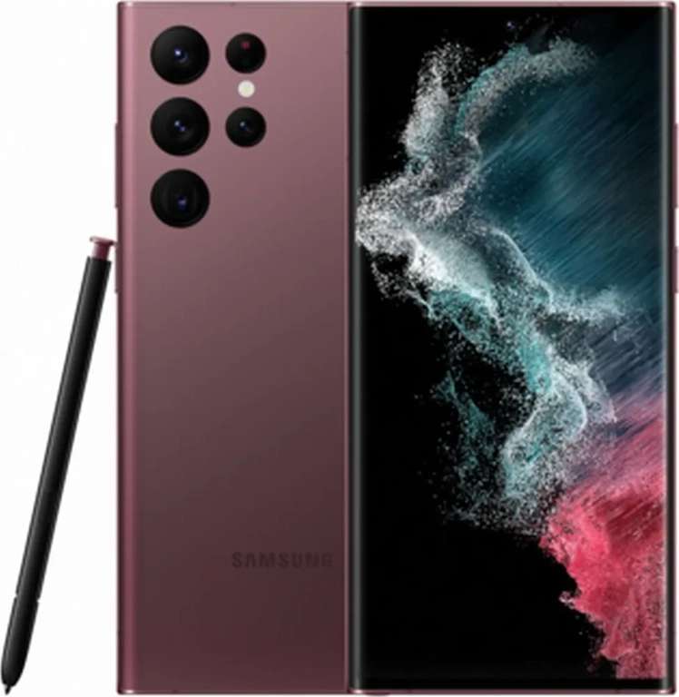 Смартфон Samsung Galaxy S22 Ultra, 12/256 ГБ, красный (при оплате Ozon Картой, доставка из Казахстана)