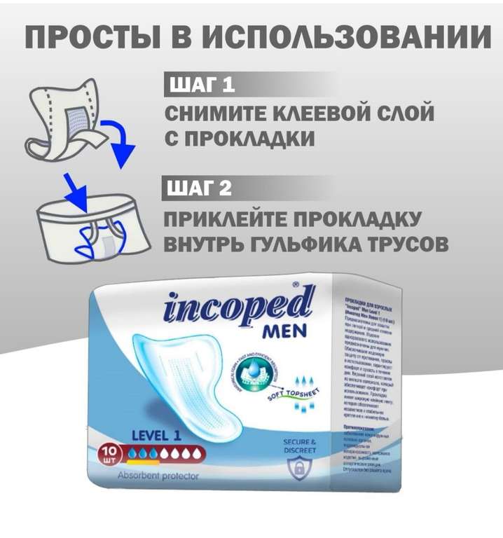 Прокладки урологические мужские на каждый день - купить в Москве (цены, описание)