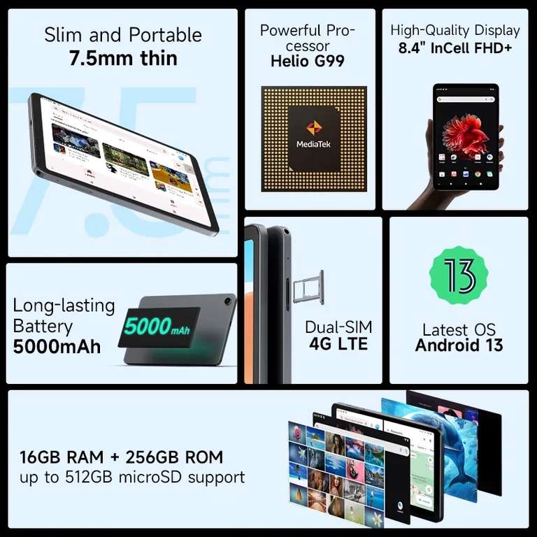 Планшет Alldocube iPlay 50 Mini PRO 8.4'' 8+256Гб (10072₽ с монетами)