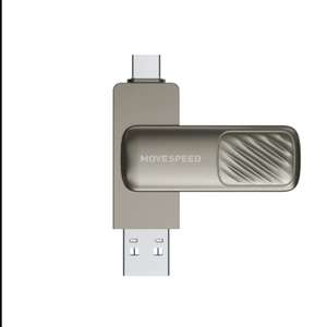 Флеш-накопитель MOVESPEED, USB 3.1, OTG, 128 ГБ