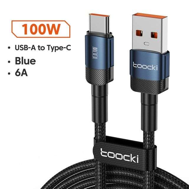 Toocki кабель зарядки type-c, 100w, 0.5 m