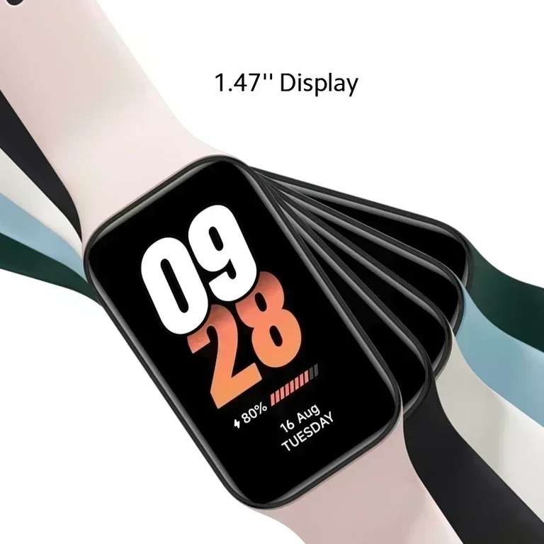 Смарт-браслет Xiaomi Smart Band 8 Active, черный/розовый
