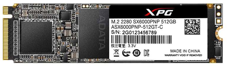 SSD накопитель ADATA XPG SX6000 Pro M.2 2280 512 ГБ + 46% бонусами (1 988)
