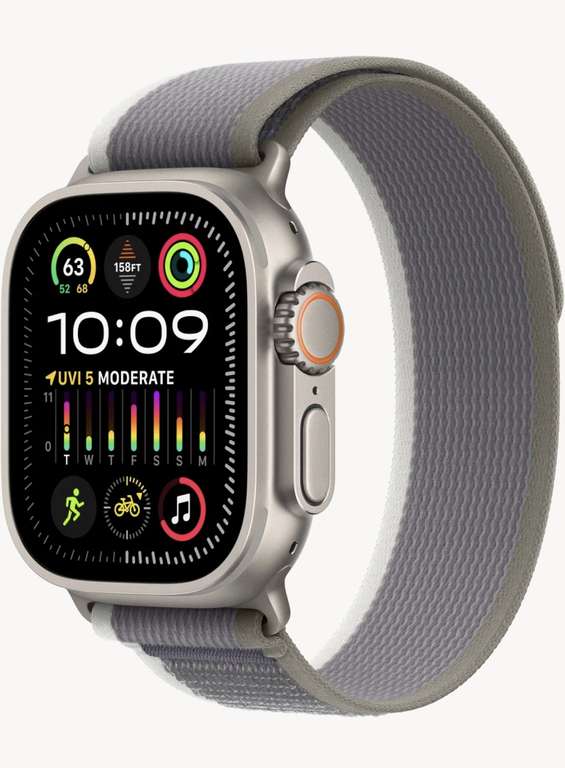 Умные часы Apple Watch Ultra 2 49 мм Titanium Case GPS + Cellular, Green Gray Trail Loop