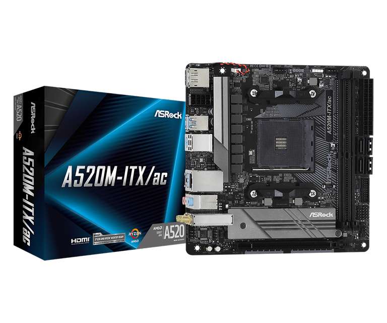 Материнская плата ASRock A520M-ITX/ac (Mini-ITX)