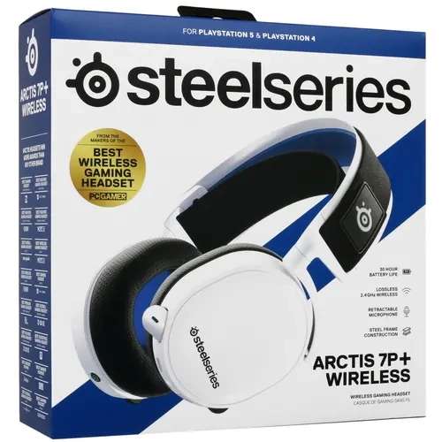 Гарнитура игровая SteelSeries Arctis 7P+ (радиоканал, 3.5 мм, 7.1 Virtual, Type-C, до 30 ч)