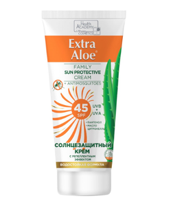 [Мск и др.] Крем солнцезащитный EXTRA ALOE Для всей семьи с репелентным эффектом SPF45, 100мл, Россия, 100 мл