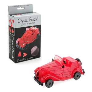 3D пазл Crystal Puzzle, IQ игра головоломка "Автомобиль Красный"