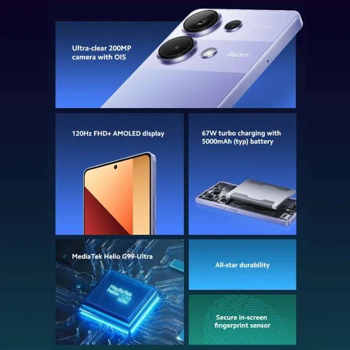 Смартфон Xiaomi Redmi Note 13 Pro, 4G, 8/256 gb, amoled, зарядка 67ватт
