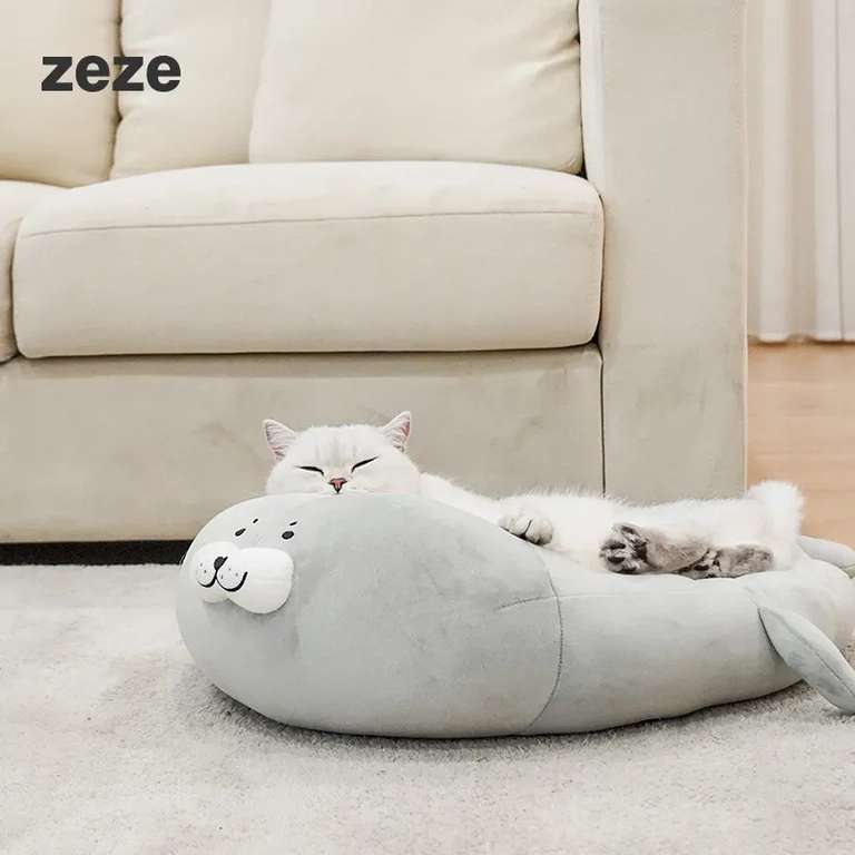Лежак для домашнего питомца Zeze Морской котик, 69*25*20 см, белый