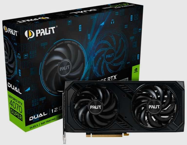 Видеокарта GeForce Palit rtx 4070 super 12 gb (цена с ozon картой)