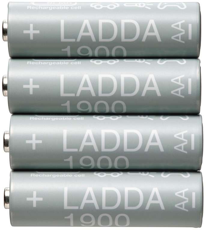 Аккумуляторы ИКЕА LADDА 1,2В по 4 шт. (HR06 АА, 1900 мАч / HR06 АА, 2450 мАч / HR03 AAA, 750 мА·ч) + PLATTBOJ (CR2032 x 8 шт.)