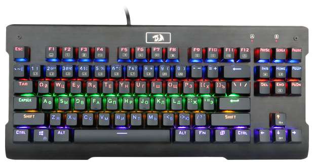 Игровая клавиатура Redragon Visnu Rainbow Black USB Outemu Blue