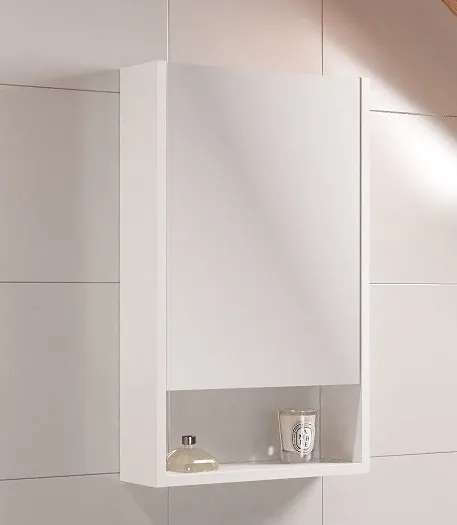 Зеркальный шкаф для ванной комнаты Runo УТ000002341 Микра 40 (МДФ+ЛДСП)