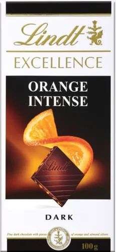 Шоколад Lindt Excellence с кусочками апельсина и миндаля, 100 гр , 7 шт (промокод срабатывает не у всех)