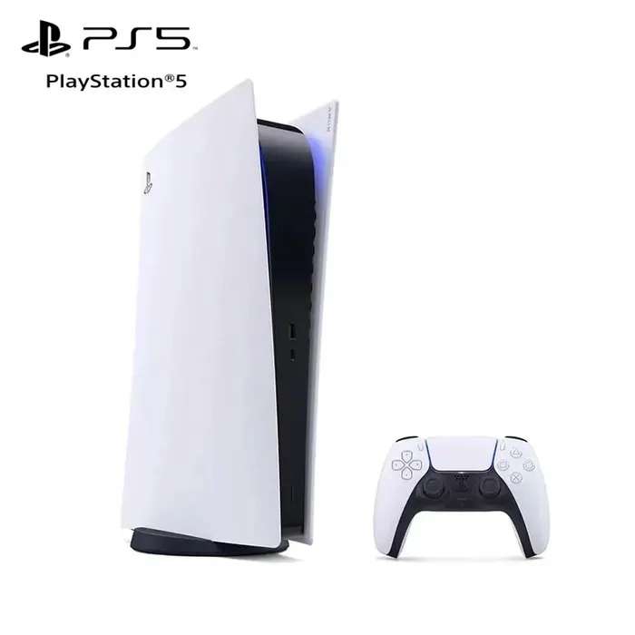 Игровая приставка SONY PS5 PlayStation 5 825 ГБ, цифровая версия, Белый (из-за рубежа) (цена с ozon картой)